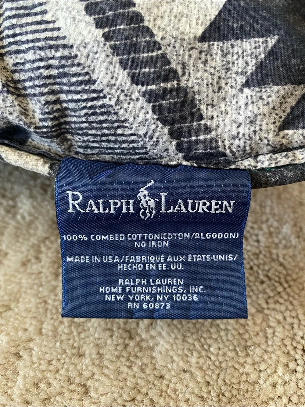 Ralph Lauren Tribeca Black and Cream Geometric Aztec Comforter